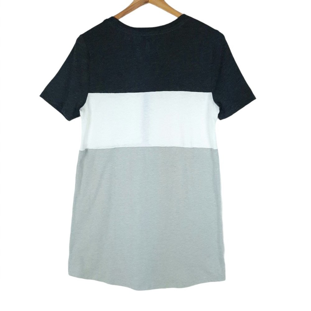 PINK by Victoria Secret Sleep Shirt Colorblock Gray White Small - Picture 2 of 10